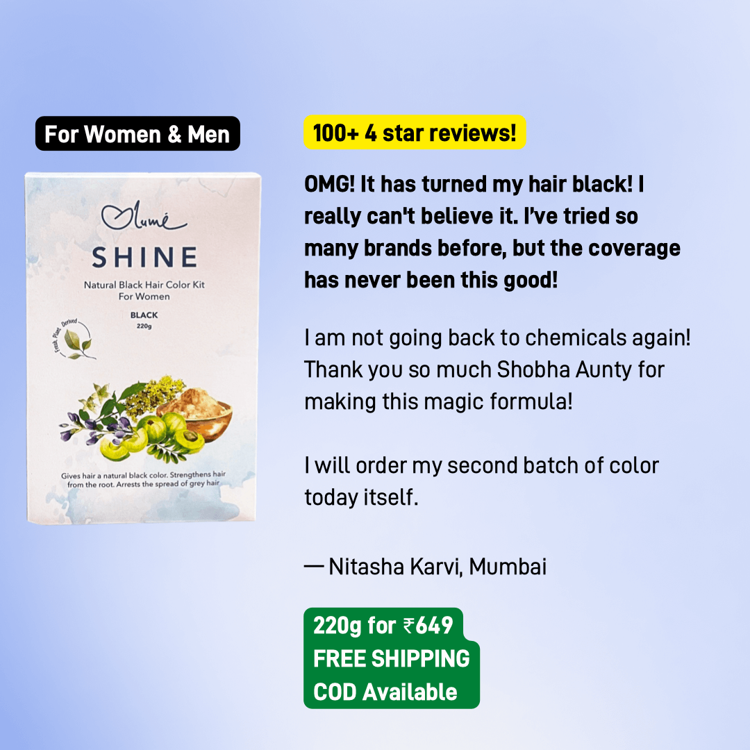 Olume Shine - Natural Black Hair Color - 220g - For Women & Men
